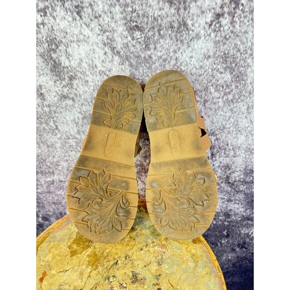 EuroSoft Gydeon Sandals Womens 8.5 Tan Gold Braided Cushioned Adjustable Beach - Picture 8 of 8